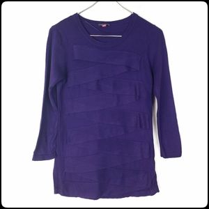 VINCE CAMUTO Super Soft Purple Wrap 3/4 Sleeve Knit Sweater Top Size: Small